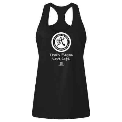 Adult Women's Vest (Black) - "Train Fierce, Love Life" Thumbnail